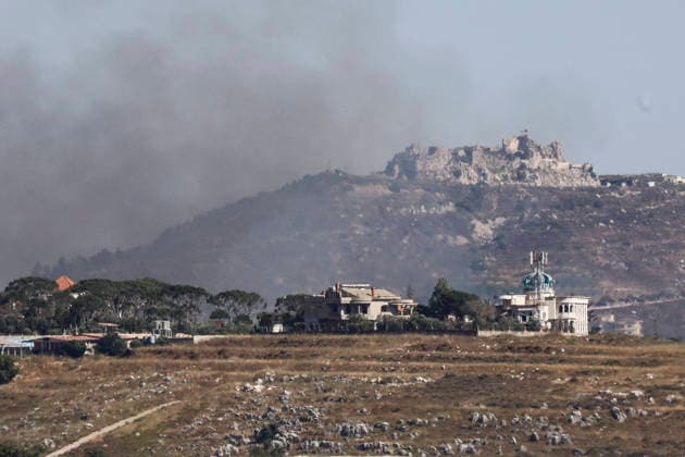 June 18, 2026, Nabatieh District, South Lebanon, lebanon: Israeli artillery shelling has continued for the fourth consecutive day targeting the outskirts of Kfartebnit and the Ali al-Taher area in southern Lebanon, amid escalating tensions along the border region. Hezbollah stated in an official statement that Israeli forces have been attempting to advance toward Kfartebnit from multiple axes, supported by heavy artillery fire and intensified aerial surveillance, adding that its fighters have repelled these attempts using missiles, drones, and other weapons, claiming losses among Israeli forces...On the other hand, Israeli army spokesperson Avichay Adraee said via X that Israeli forces are operating within a so-called Ã¢â‚¬oesecurity zoneÃ¢  - ZUMAb339 20260618_znp_b339_016 Copyright: xAbdulxKaderxAlxBayx