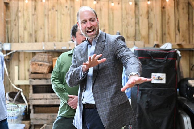 The Prince of Wales Visits The Apricot Centre TOTNES, ENGLAND - JUNE 18: Prince William, Prince of Wales smiles during his visit to the Apricot Centre, a carbon-negative farm and wellbeing service on June 18, 2026 in Totnes, England. The Prince will tour the farm and hear how the Apricot Centre has evolved into a financially viable and environmentally pioneering enterprise., Credit:Hugh Hastings PA ROTA - B68 Avalon United Kingdom, England, Totnes  Copyright: xHughxHastingsx xPAxROTAx-xB68x xAvalonx 1111092009