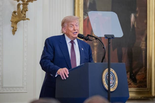 June 18, 2026, Washington, Disitrirct Of Columbia, United States: President Donald Trump delivers remarks during a Medal of Honor ceremony in the East Room of the White House in Washington, D.C., on Thursday, June 18, 2026, honoring retired U.S. Marine Corps Major James Capers, Jr., retired U.S. Army Major Nicholas Dockery, and retired U.S. Marine Corps Colonel John W. Ripley, who was recognized posthumously. Washington United States - ZUMAk206 20260618_znp_k206_015 Copyright: xMattxKaminskyx