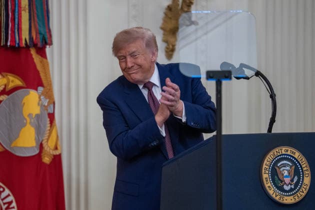 June 16, 2026, Washington, Dc, United States: U.S. President Donald Trump presented three Medal of Honors during a ceremony in the East Room of the White House on June 18, 2026. Washington United States - ZUMAl312 20260616_znp_l312_070 Copyright: xAndrewxLeydenx