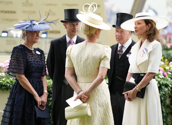 Royal Ascot Day Three Sophie, Duchess of Edinburgh, Prince Edward, Duke of Edinburgh, Zara Tindall, David Linley and Isabelle de la Bruyere attend Day Three of Royal Ascot, at Ascot Racecourse, Ascot, Berkshire, UK, on the 18th June 2026. Picture by James Whatling Ascot Ascot Racecourse Berkshire United Kingdom  WHA-0829