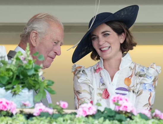 Royal Ascot Day Three King Charles and Felicity Blunt attend Day Three of Royal Ascot, at Ascot Racecourse, Ascot, Berkshire, UK, on the 18th June 2026. Picture by James Whatling Ascot Ascot Racecourse Berkshire United Kingdom  WHA-0829