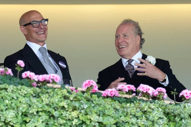 Royal Ascot Day Three Stanley Tucci and David Linley attend Day Three of Royal Ascot, at Ascot Racecourse, Ascot, Berkshire, UK, on the 18th June 2026. Picture by James Whatling Ascot Ascot Racecourse Berkshire United Kingdom  WHA-0829