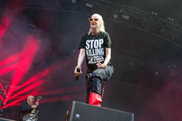 June 18, 2026, Northwich, United Kingdom: SHIRLEY MANSON - lead vocals, of Alt Rock Band Garbage performing at Delamere Forest, Cheshire UK as part of the annual Forest Live summer concert series, Northwich United Kingdom  - ZUMAp211 20260618_aap_p211_001 Copyright: xAndyxVonxPipx