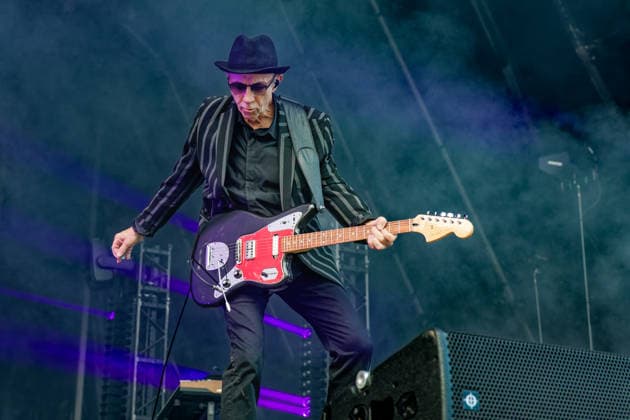 June 18, 2026, Northwich, United Kingdom: DUKE ERIKSON - guitar, bass, keyboards, backing vocals of Alt Rock Band Garbage performing at Delamere Forest, Cheshire UK as part of the annual Forest Live summer concert series, Northwich United Kingdom  - ZUMAp211 20260618_aap_p211_008 Copyright: xAndyxVonxPipx