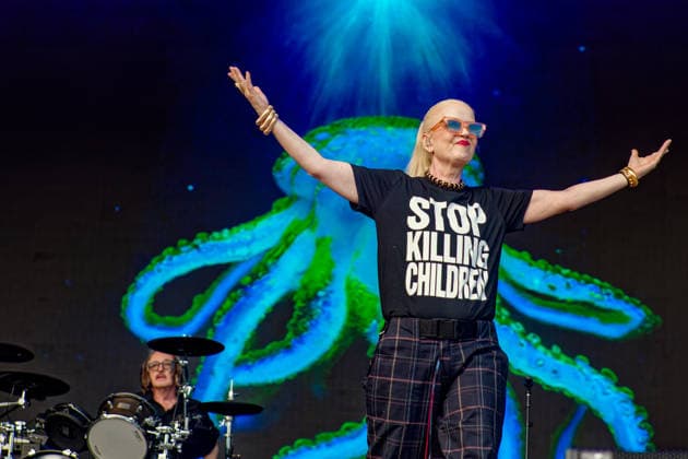 June 18, 2026, Northwich, United Kingdom: BUTCH VIG - drums, percussion and SHIRLEY MANSON - lead vocals, of Alt Rock Band Garbage performing at Delamere Forest, Cheshire UK as part of the annual Forest Live summer concert series, Northwich United Kingdom  - ZUMAp211 20260618_aap_p211_015 Copyright: xAndyxVonxPipx