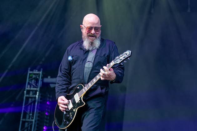 June 18, 2026, Northwich, United Kingdom: STEVE MARKER - guitar, keyboards, backing vocals of Alt Rock Band Garbage performing at Delamere Forest, Cheshire UK as part of the annual Forest Live summer concert series, Northwich United Kingdom  - ZUMAp211 20260618_aap_p211_022 Copyright: xAndyxVonxPipx