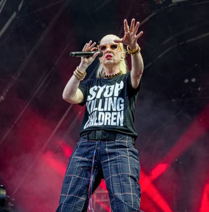 June 18, 2026, Northwich, United Kingdom: SHIRLEY MANSON, lead vocals, of Alt Rock Band Garbage performing at Delamere Forest, Cheshire UK as part of the annual Forest Live summer concert series. Northwich United Kingdom  - ZUMAp211 20260618_aap_p211_016 Copyright: xAndyxVonxPipx
