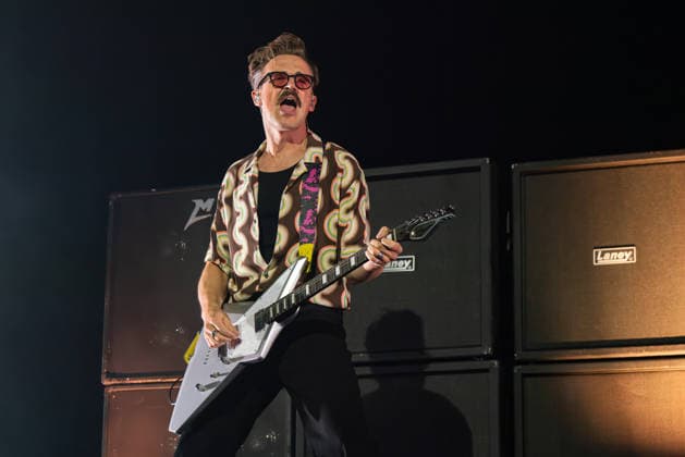 McFly play London s British Airways Arc, UK - 18 Jun 2026 Tom Fletcher seen performing live on stage with band McFly. McFly play London s newest entertainment venue British Airways Arc in Olympia. London United Kingdom Copyright: xBonniexBritainx xSOPAxImagesx FLY07826
