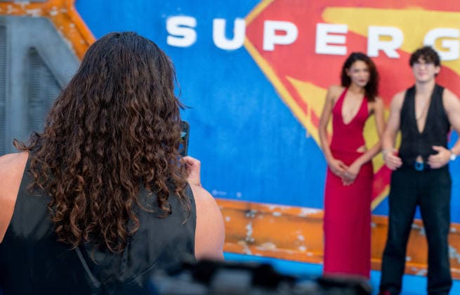 Jason Momoa attends Supergirl UK Sneak Peak Fan Event at Cineworld Leicester Square in London, England. UK. Thursday 18th June 2026. Copyright: xJamesxWarrenx ae7n1683