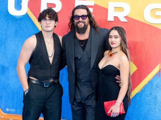 Nakoa-Wolf Momoa, Jason Momoa, Lola Iolani Momoa attends Supergirl UK Sneak Peak Fan Event at Cineworld Leicester Square in London, England. UK. Thursday 18th June 2026. Copyright: xJamesxWarrenx ae7n1674