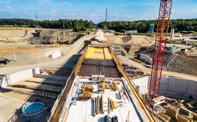 Drone footage of the major infrastructure construction site in G Glattfelden, Switzerland, 5th Jul 2025: Drone footage of the major construction site at the Chrüzstrasse roundabout. The expansion of Schaffhauserstrasse in the Zurich lowlands shows the current construction progress and the future traffic flow from above. *** Drone footage of the major infrastructure construction site in G Glattfelden, Switzerland, July 5, 2025. Drone footage of the major construction site at the Chrüzstrasse roundabout. The expansion of Schaffhauserstrasse in the Zurich lowlands shows the current construction progress and the future traffic flow from above.,detected_source_language Copyright: xAndreasxHaasx