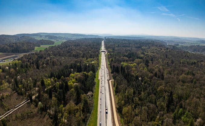 Drone footage of the major infrastructure construction site in G Glattfelden, Switzerland, 11th Apr 2026: Drone footage of the major construction site at the Chrüzstrasse roundabout. The expansion of Schaffhauserstrasse in the Zurich lowlands shows the current construction progress and the future traffic flow from above. *** Drone footage of the major infrastructure construction site in G Glattfelden, Switzerland, April 11, 2026. Drone footage of the major construction site at the Chrüzstrasse roundabout. The expansion of Schaffhauserstrasse in the Zurich lowlands shows the current construction progress and the future traffic flow from above.,detected_source_language Copyright: xAndreasxHaasx