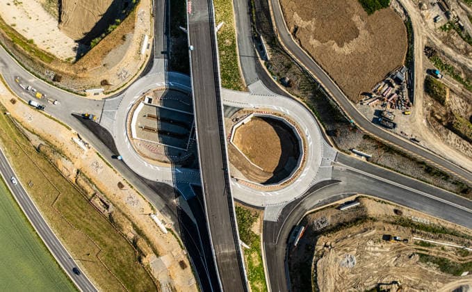 Drone footage of the major infrastructure construction site in G Glattfelden, Switzerland, 7th Jun 2025: Drone footage of the major construction site at the Chrüzstrasse roundabout. The expansion of Schaffhauserstrasse in the Zurich lowlands shows the current construction progress and the future traffic flow from above. *** Drone footage of the major infrastructure construction site in G Glattfelden, Switzerland, June 7, 2025. Drone footage of the major construction site at the Chrüzstrasse roundabout. The expansion of Schaffhauserstrasse in the Zurich lowlands shows the current construction progress and the future traffic flow from above.,detected_source_language Copyright: xAndreasxHaasx