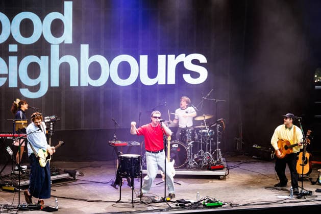 Good Neighbours live at OverOslo 2026 Oslo, Norway. 17th, June 2026. The British band Good Neighbours performs a live concert during the Norwegian music festival OverOslo 2026 in Oslo. Here singer and musician Oli Fox is seen live on stage. Norway, Oslo  Copyright: xGonzalesxPhoto KetilxMartinsenx