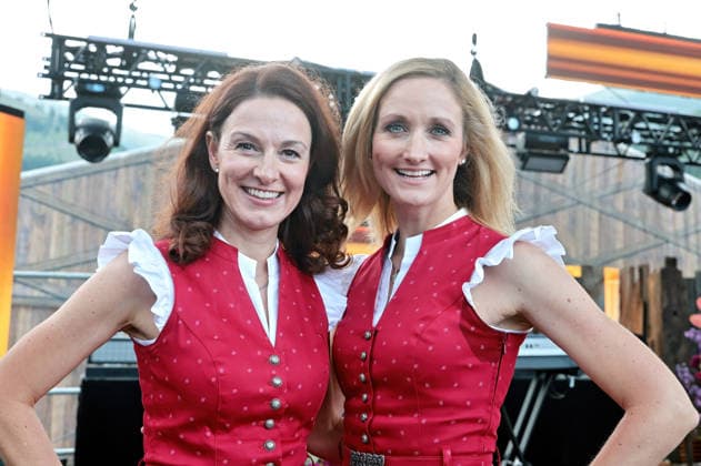 ORF Wenn die Musi spielt . Sängerinnen Sigrid und Marina Hutterer während Proben zum Musik Open Air Wenn die Musi spielt am 19.06.2026 in Bad Kleinkirchheim. 20260619SBK0029 *** ORF Wenn die Musi spielt