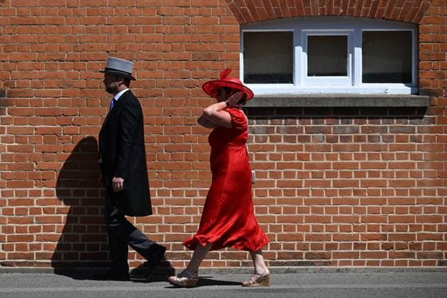 Royal Ascot 2026 BERKSHIRE, UNITED KINGDOM - JUNE 19: Visitors, wearing elaborate hats and elegant outfits, attend the fourth day of the traditional Royal Ascot horse racing event, held in the United Kingdom since 1711, at Ascot Racecourse in Berkshire, United Kingdom on June 19, 2026. Rasid Necati Aslim Anadolu London United Kingdom. Editorial use only. Please get in touch for any other usage.  Copyright: x2026xAnadoluxRasidxNecatixAslimx