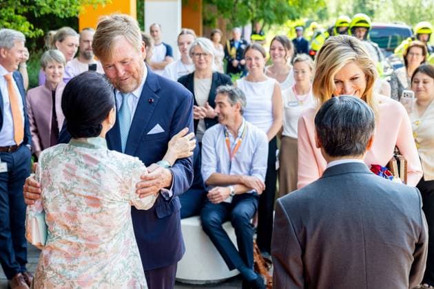 UTRECHT, The Netherlands, 2026-06-19 12:42:17 UTRECHT, 19-06-2026, Princess Maxima Center At the invitation of King Willem-Alexander and Queen Maxima, Emperor Naruhito of Japan is paying a state visit to the Netherlands. Emperor Naruhito is accompanied by Her Majesty Empress Masako. The state visit is a confirmation of the close and historic relationship between Japan and the Netherlands. The countries share 426 years of bilateral relations. PHOTO: NLBeeld POOL Mischa Schoemaker In the photo: Emperor Naruhito and Empress Masako. King Willem-Alexander and Queen Maxima visit the Princess Maxima Center for Pediatric Oncology in Utrecht. After a welcome by children, their parents, and hospital staff, the group visits the research wing. Cr  Copyright: xx x