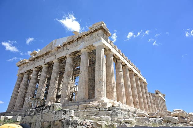 Restoration of Parthenon s western facade completed - For the first time in approximately 220 years, the culture ministry is now able to deliver the western facade of the Parthenon as fully restored as possible,in Athens Greece, on 19 June 2026. With the installation of two orthostates in the vacant positions of the western pediment and the completion of the restoration of the backing wall, the architectural integrity of the pediment has been restored. IMAGO ONE INCH PRODUCTIONS ATHENS Greece Copyright: xOnexInchxProductionsx 7004432