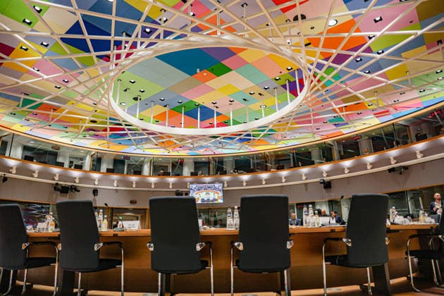 June 19, 2026, Brussels, Belgium, European Union: The interior of the European Council round table in Brussels. Brussels European Union - ZUMAo116 20260619_znp_o116_028 Copyright: xBiancaxOterox