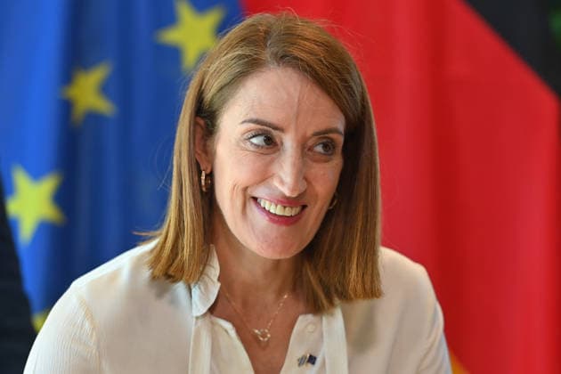 Roberta Metsola Einzelbild,angeschnittenes Einzelmotiv,Portraet,Portrait,Porträt. Austausch Markus SOEDER (Ministerpraesident Bayern und CSU Vorsitzender) mit der Prasidentin des Europaeischen Parlaments Roberta Metsola am 19.06.2026 in der Orangerie der Bayerischen Staatskanzlei in Muenchen. *** Roberta Metsola single image, cropped single subject, portrait,Portrait