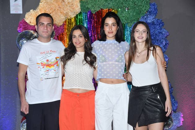 IPA85856040 - Rome, Nhow Rome Hotel: Photocall for the presentation of Rome Pride 2026. Pictured: Mario Colamarino, Margerita Vicario, Levante, and Francesca Michielin  Copyright: xVincenzoxLandix xVincenzoxLandix 85856040