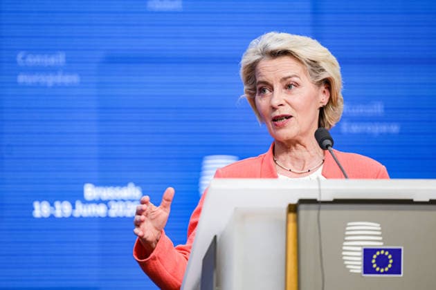 June 19, 2026, Brussels, Belgium, European Union: URSULA VON DER LEYEN, President of the European Commission speaks during a press conference following the final day of the European Council summit in Brussels, highlighting progress on the EUÃ¢â‚¬â ¢s next long-term budget, competitiveness, UkraineÃ¢â‚¬â ¢s accession process and continued unity among Member States. Brussels European Union - ZUMAo116 20260619_znp_o116_121 Copyright: xBiancaxOterox