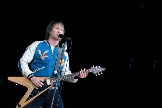 June 19, 2026, Newport, United Kingdom: Tim Wheeler, lead vocalist and guitarist with Northern Irish rock band Ash, performing live on stage at the Isle of Wight. The current line up consists of Tim Wheeler lead vocals, guitar, keyboard..Mark Hamilton bass synth and Rick McMurray drum, percussion Newport United Kingdom  - ZUMAs197 20260619_aab_s197_019 Copyright: xDawnxFletcher-Parkx