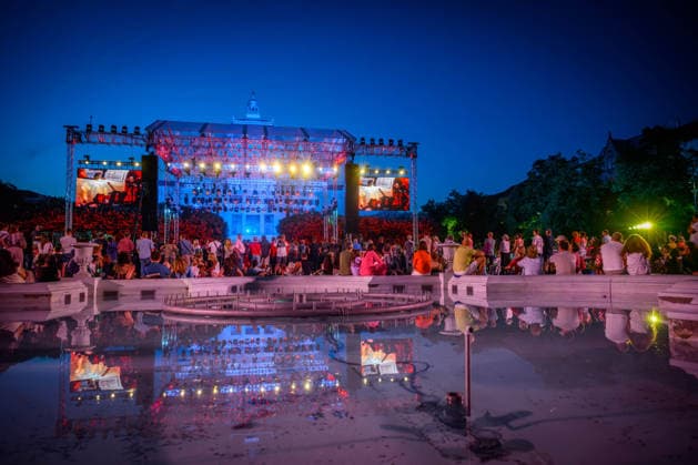 Zagreb Classic People attend a cocnert of Zagreb Philharmonic Orchestra performs during Zagreb Classic Music Festival at King Tomislav Square in Zagreb, Croatia on June 19, 2026.  NevaxZganec PIXSELL