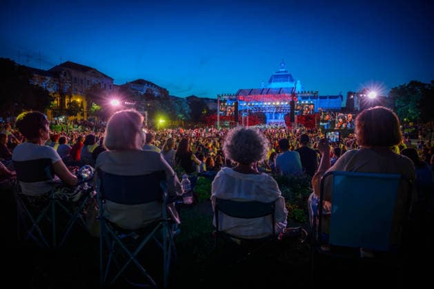 Zagreb Classic People attend a cocnert of Zagreb Philharmonic Orchestra performs during Zagreb Classic Music Festival at King Tomislav Square in Zagreb, Croatia on June 19, 2026.  NevaxZganec PIXSELL