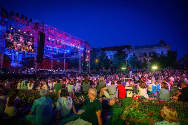 Zagreb Classic People attend a cocnert of Zagreb Philharmonic Orchestra performs during Zagreb Classic Music Festival at King Tomislav Square in Zagreb, Croatia on June 19, 2026.  NevaxZganec PIXSELL