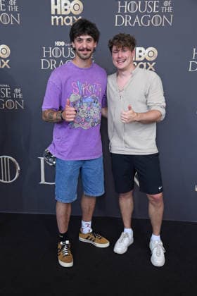 Nost (Noah Schmidt), Falco Punch bei der Premiere von HOUSE OF THE DRAGON Staffel 3 im Kino International in Berlin am 19.06.2026 *** Nost Noah Schmidt and Falco Punch at the premiere of House of the Dragon Season 3 at the Kino International in Berlin on June 19, 2026,detected_source_language