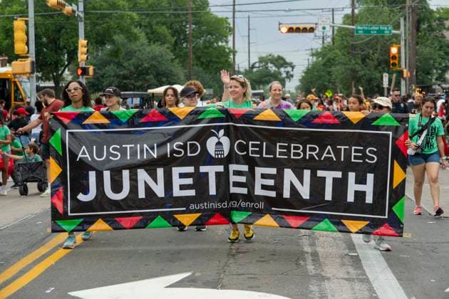 June 19, 2026, Austin, Tx, USA: Texans in Travis County celebrate the Juneteenth federal holiday June 19th, 2026 with a parade in east Austin drawing thousands of participants and spectators to a celebration with deep Texas roots. Juneteenth commemorates the end of slavery in the U.S. when Union troops arrived in Galveston, Texas on June 19, 1865 to announce the end of the Civil War. Austin USA - ZUMAd150 20260619_znp_d150_028 Copyright: xBobxDaemmrichx
