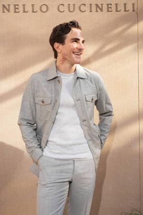 IPA85865562 - Milan, Milan Men™s Fashion Week Spring Summer 2027 - Men™s Fashion, Spring Summer 2027 - Brunello Cuccinelli™s presentation - Arrivals In the photo:  Copyright: xRiccardoxGIordanox xRiccardoxGiordanox 85865562