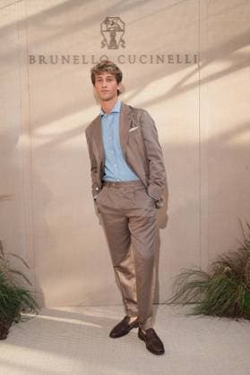 IPA85865883 - Milan, Milan Men™s Fashion Week Spring Summer 2027 - Men™s Fashion, Spring Summer 2027 - Brunello Cuccinelli Show - Arrivals Pictured: Jamie Sharp  Copyright: xRiccardoxGIordanox xRiccardoxGiordanox 85865883