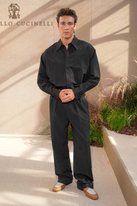 IPA85865363 - Milan, Milan Men™s Fashion Week Spring Summer 2027 - Men™s Fashion, Spring Summer 2027 - Brunello Cuccinelli Show - Arrivals In the photo: Guest  Copyright: xRiccardoxGIordanox xRiccardoxGiordanox 85865363
