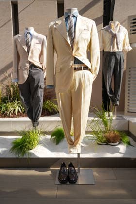 IPA85866358 - Milan, Milan Men™s Fashion Week Spring Summer 2027 - Men™s Fashion, Spring Summer 2027 - Brunello Cuccinelli™s presentation - pictured: outfit  Copyright: xRiccardoxGIordanox xRiccardoxGiordanox 85866358