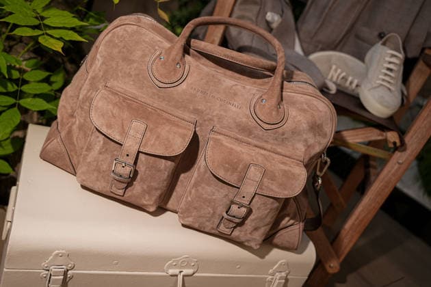 IPA85866351 - Milan, Milan Men™s Fashion Week Spring Summer 2027 - Men™s Fashion, Spring Summer 2027 - Brunello Cuccinelli™s presentation - pictured: bag  Copyright: xRiccardoxGIordanox xRiccardoxGiordanox 85866351