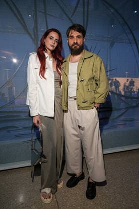 IPA85866443 - Milan, Milan Men™s Fashion Week Spring Summer 2027 - Men™s Fashion, Spring Summer 2027 - Fay™s presentation - arrivals Pictured: Caterine Poulaine, Filippo Graziani  Copyright: xRiccardoxGIordanox xRiccardoxGiordanox 85866443