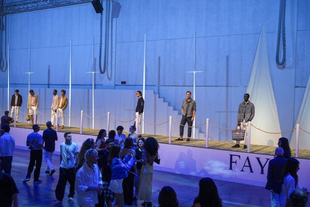IPA85866454 - Milan, Milan Men™s Fashion Week Spring Summer 2027 - Men™s Fashion, Spring Summer 2027 - Fay™s presentation - arrivals In the photo: Model  Copyright: xRiccardoxGIordanox xRiccardoxGiordanox 85866454