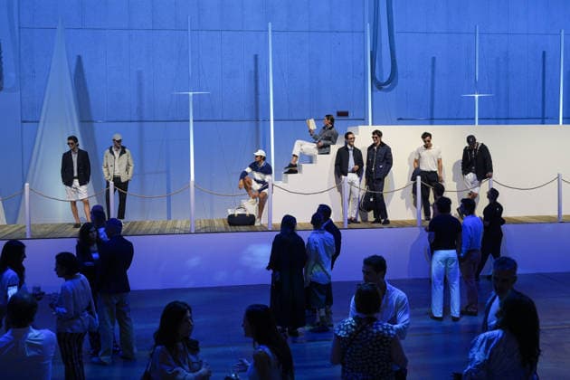 IPA85866458 - Milan, Milan Men™s Fashion Week Spring Summer 2027 - Men™s Fashion, Spring Summer 2027 - Fay™s presentation - arrivals In the photo: Model  Copyright: xRiccardoxGIordanox xRiccardoxGiordanox 85866458