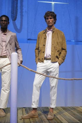 IPA85866485 - Milan, Milan Men™s Fashion Week Spring Summer 2027 - Men™s Fashion, Spring Summer 2027 - Fay™s presentation - arrivals In the photo: Model  Copyright: xRiccardoxGIordanox xRiccardoxGiordanox 85866485
