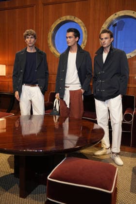IPA85866563 - Milan, Milan Men™s Fashion Week Spring Summer 2027 - Men™s Fashion, Spring Summer 2027 - Fay™s presentation - arrivals In the photo: Model  Copyright: xRiccardoxGIordanox xRiccardoxGiordanox 85866563