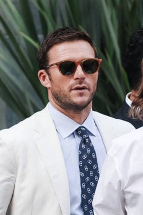 IPA85867446 - Milan, Milan Fashion Week Menswear Spring Summer 2027 - Men s Fashion, Spring Summer 2027 - Ralph Lauren Fashion Show, June 19, 2026 - Guests arriving. Pictured: Scott Eastwood (American actor)  Copyright: xAlessandroxBremecx xx 85867446