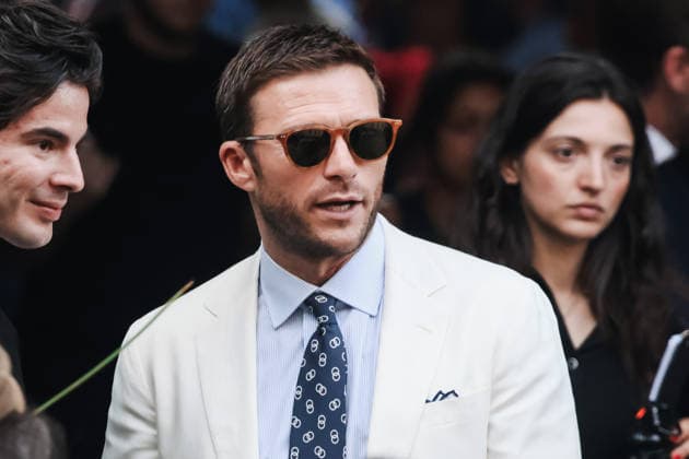 IPA85867450 - Milan, Milan Fashion Week Menswear Spring Summer 2027 - Men s Fashion, Spring Summer 2027 - Ralph Lauren Fashion Show, June 19, 2026 - Guests arriving. Pictured: Scott Eastwood (American actor)  Copyright: xAlessandroxBremecx xx 85867450
