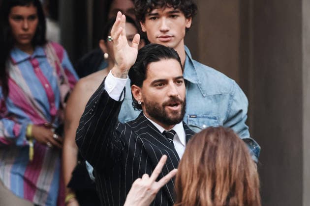 IPA85867439 - Milan, Milan Fashion Week Menswear Spring Summer 2027 - Men s Fashion, Spring Summer 2027 - Ralph Lauren Fashion Show, June 19, 2026 - Guests arriving. Pictured: Maluma (Colombian singer-songwriter)  Copyright: xAlessandroxBremecx xx 85867439