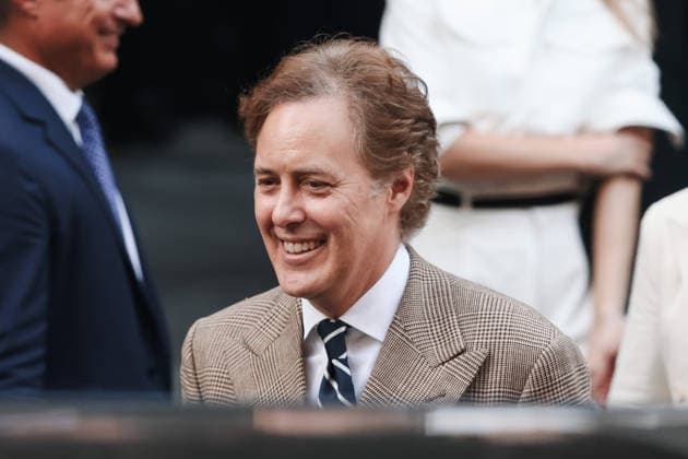 IPA85867442 - Milan, Milan Fashion Week Menswear Spring Summer 2027 - Men s Fashion, Spring Summer 2027 - Ralph Lauren Fashion Show, June 19, 2026 - Guests arriving. Pictured: David Lauren (American entrepreneur)  Copyright: xAlessandroxBremecx xx 85867442