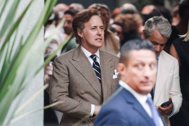 IPA85867443 - Milan, Milan Fashion Week Menswear Spring Summer 2027 - Men s Fashion, Spring Summer 2027 - Ralph Lauren Fashion Show, June 19, 2026 - Guests arriving. Pictured: David Lauren (American entrepreneur)  Copyright: xAlessandroxBremecx xx 85867443