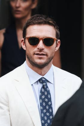 IPA85867447 - Milan, Milan Fashion Week Menswear Spring Summer 2027 - Men s Fashion, Spring Summer 2027 - Ralph Lauren Fashion Show, June 19, 2026 - Guests arriving. Pictured: Scott Eastwood (American actor)  Copyright: xAlessandroxBremecx xx 85867447
