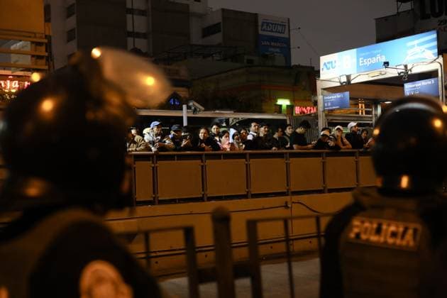 Supporters march with Roberto Sanchez in Lima amid vote count dispute LIMA, PERU - JUNE 19: Security teams take safety measures as thousands of citizens march alongside presidential candidate Roberto Sanchez in Lima, Peru, on June 19, 2026. Sanchez joined the demonstration with supporters calling for transparency in the electoral process and backing claims raised by his political movement as the official vote count continues. The march took place amid questions over the vote tally and the handling of some electoral records. With 99.5 percent of ballots counted, Sánchez trails Keiko Fujimori by approximately 40,000 votes. Klebher Vasquez Anadolu Lima Peru. Editorial use only. Please get in touch for any other usage.  Copyright: x2026xAnadoluxKlebherxVasquezx